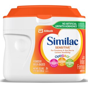 Similac Sensitive Non-Gmo Milk-Based Powder Infant Formula Tub With Iron; 20.1 Ounce; 6 Per Case - High Mart Wholesale