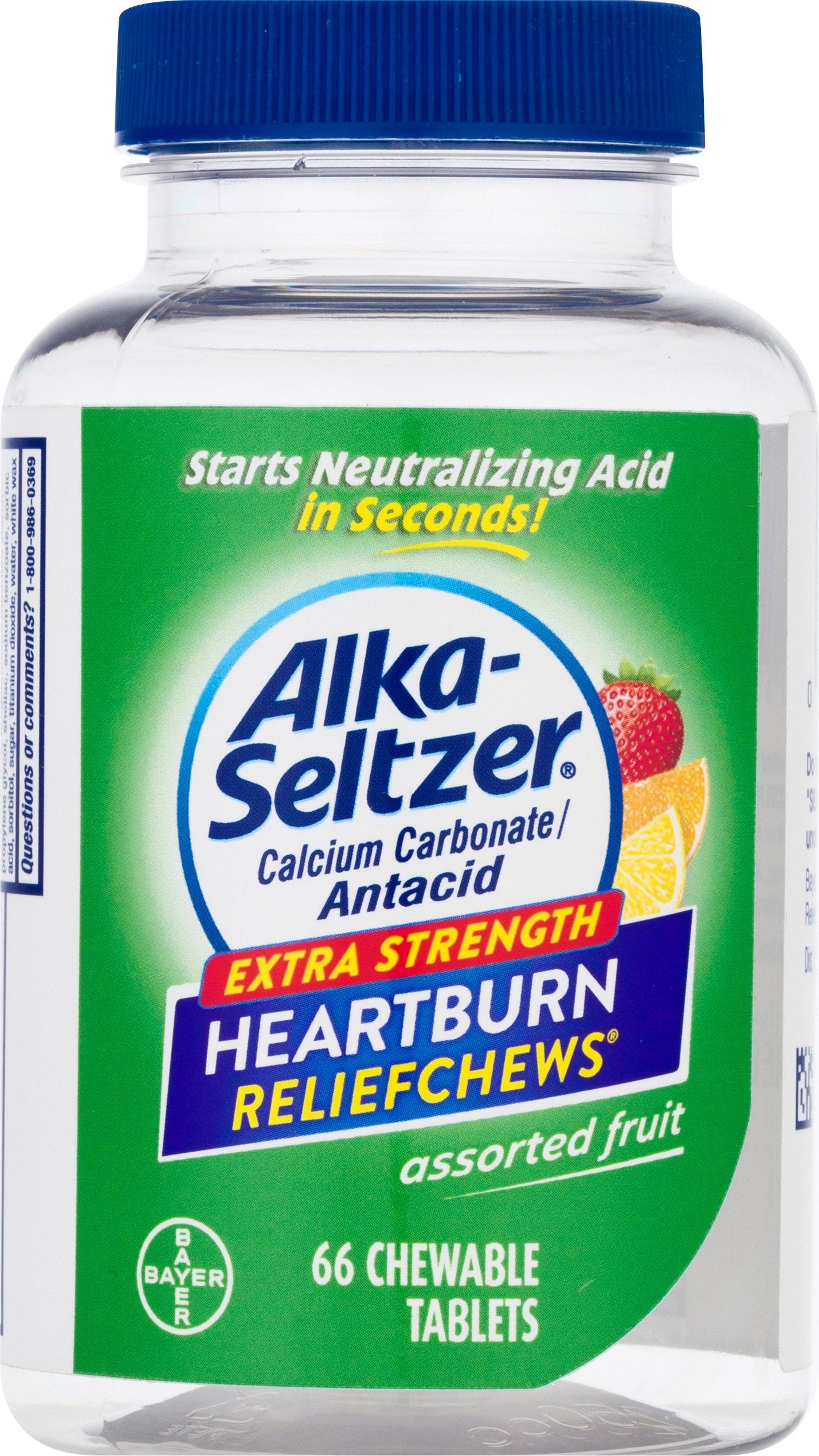 Alka-Seltzer Hamburger Reliefchews Assorted Fruit; 66 Piece; 3 Per Box; 8 Per Case