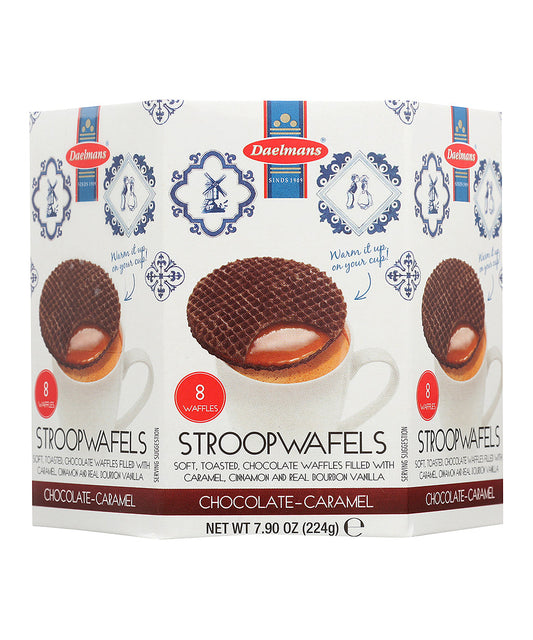 Daelmans Chocolate Stroopwafel Hex Box; 7.9 Ounces; 9 Per Case - High Mart Wholesale