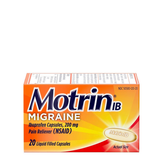 Motrin Migraine Liquid Filled Cap; 20 Count; 6 Per Box; 4 Per Case