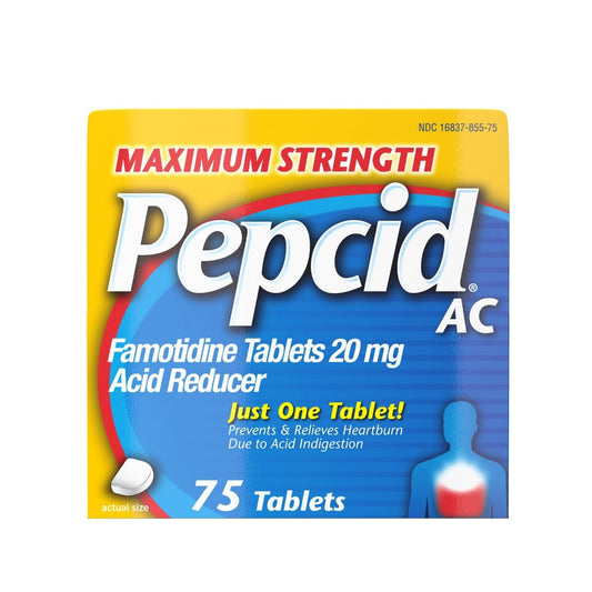 Pepcid Tablet; 75 Count; 3 Per Box; 8 Per Case - High Mart Wholesale