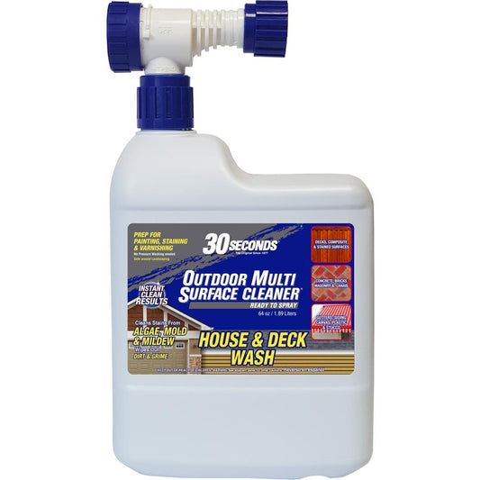 30Seconds Outdoor Multi Surface Cleaner - Hose End; 64 Ounce; 5 Per Case