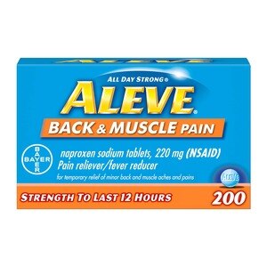 Aleve Back & Muscle Pain Relieving; 200 Piece; 2 Per Box; 12 Per Case