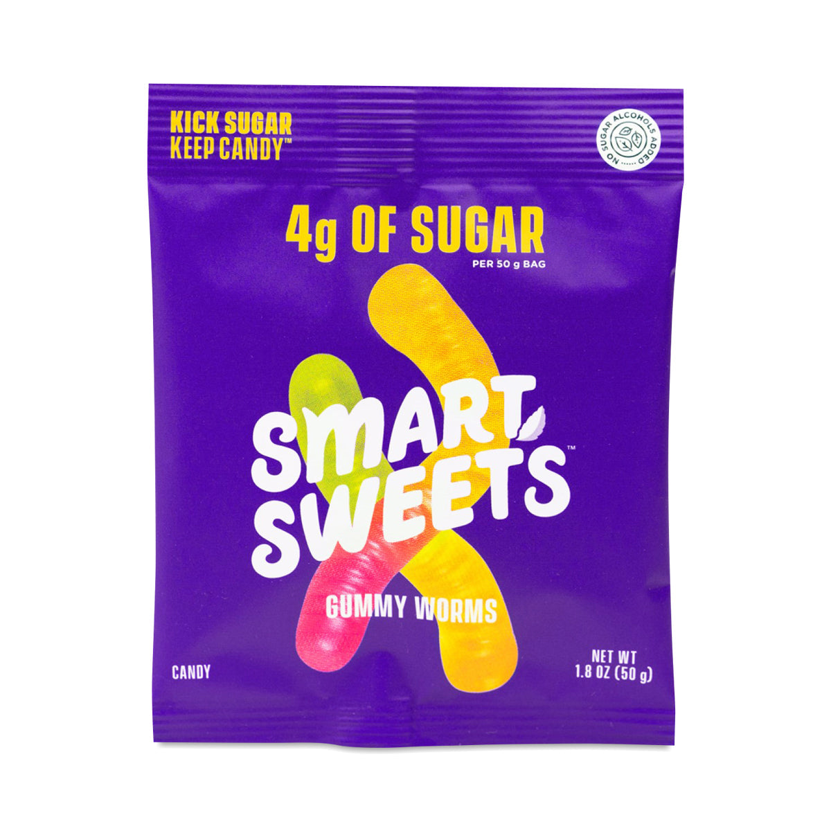 Smartsweets Gummy Worms; 1.8 Ounces; 12 Per Box; 6 Per Case - High Mart Wholesale