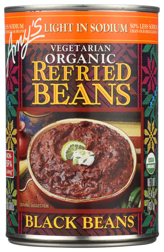 Amy's Refried Beans Black Lite Sodium Organic; 15.4 Ounces; 12 Per Case - High Mart Wholesale