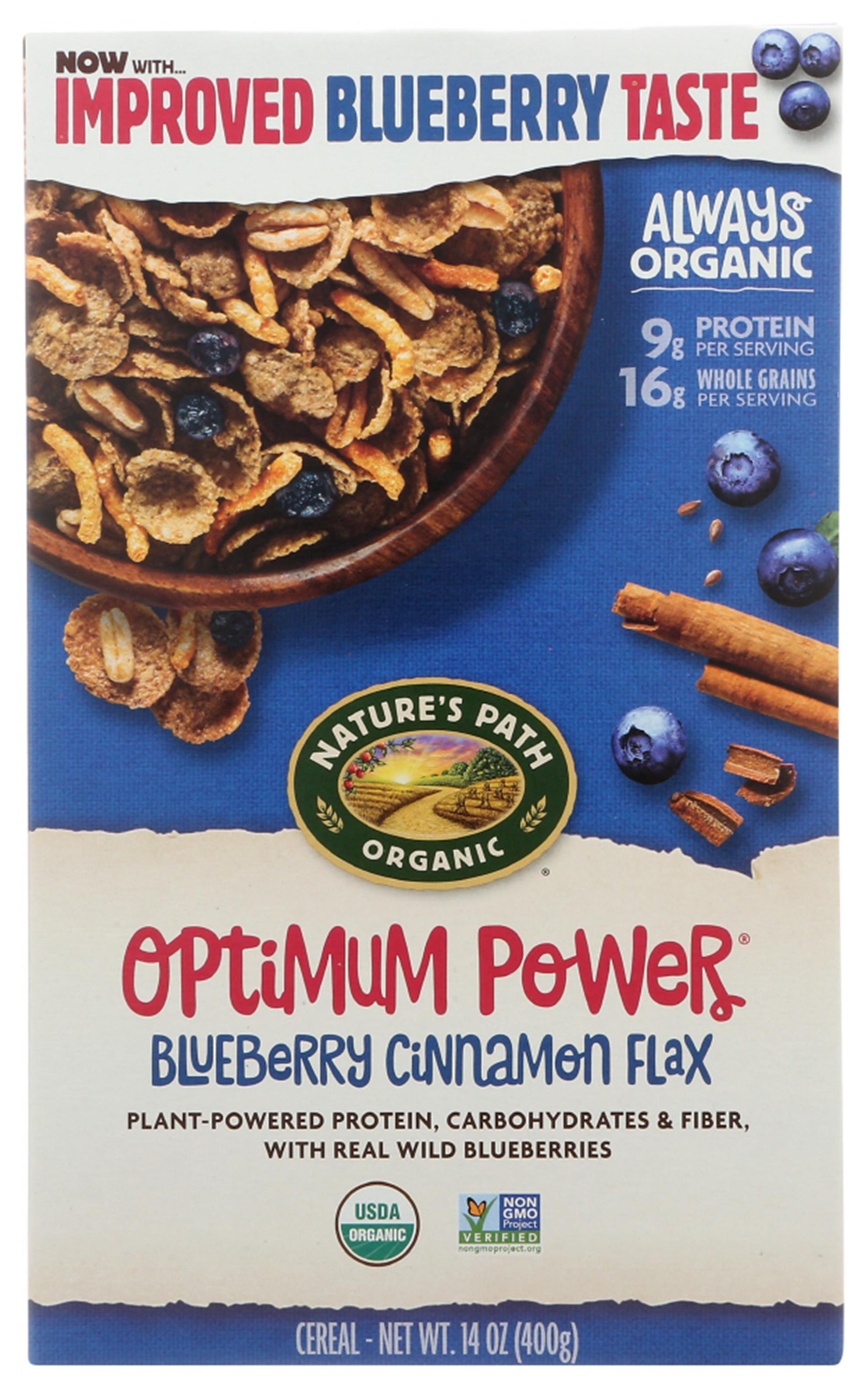 Nature's Path Optimum Blueberry Cinnamon; 14 Ounces; 12 Per Case - High Mart Wholesale