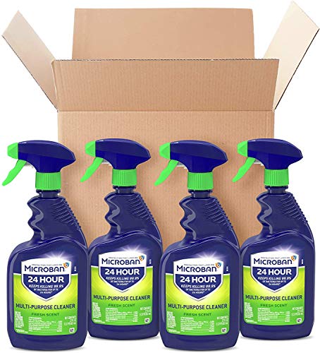 Microban 24 Hour Multi Purpose Cleaner/Disinfectant Fresh Scent; 22 Fluid Ounce; 4 Per Case