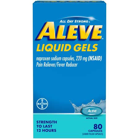 Aleve Liquid Gel 80 Count; 80 Piece; 3 Per Box; 8 Per Case