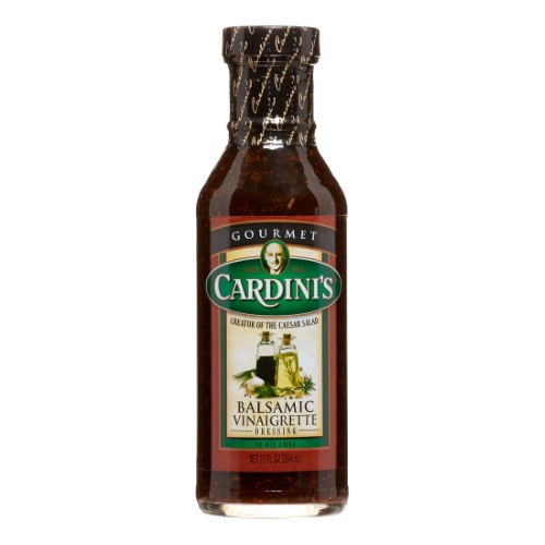 Cardini's Balsamic Vinaigrette Dressing Bottle; 12 Fluid Ounce; 6 Per Case - High Mart Wholesale