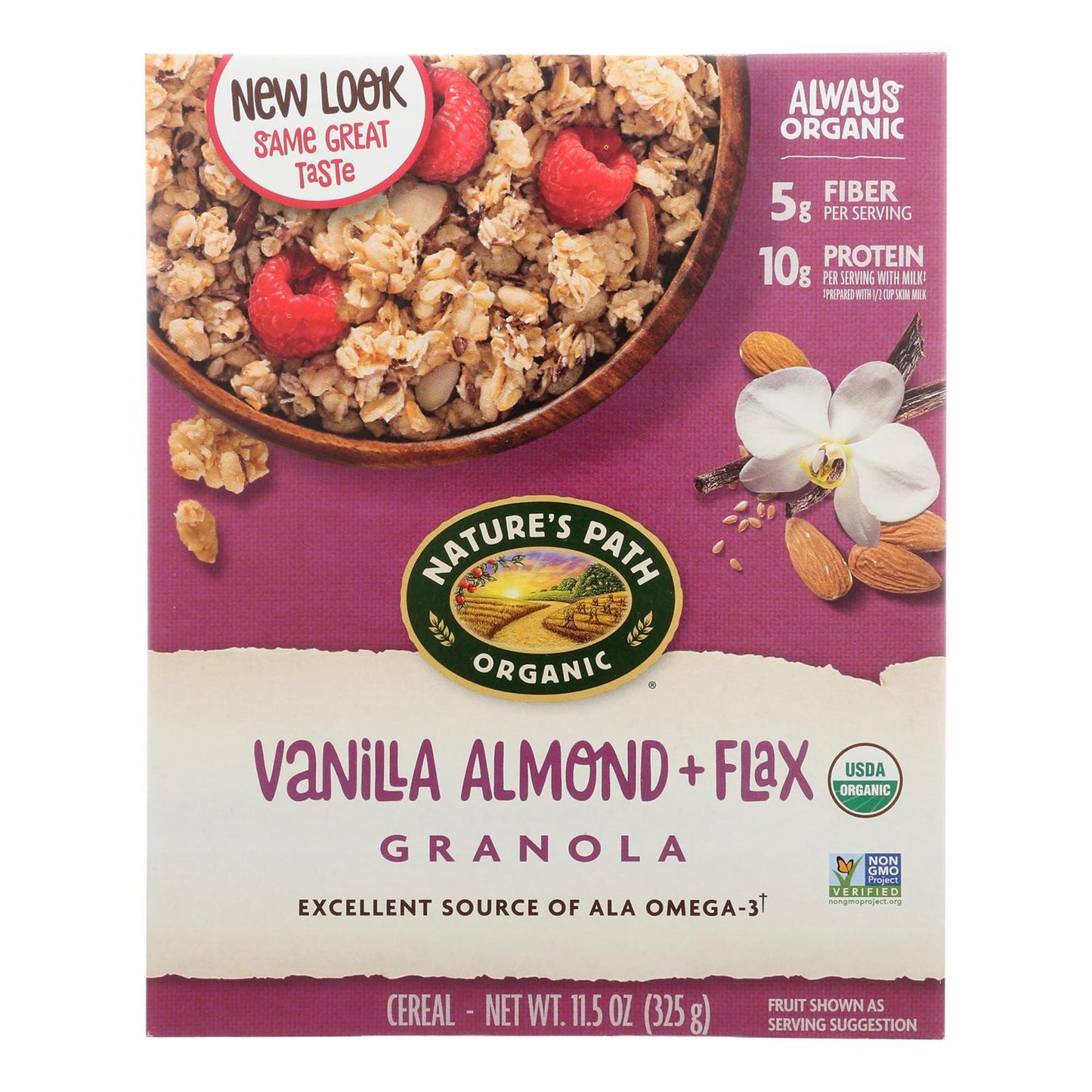 Nature's Path Flax+ Vanilla Almond Granola; 11.5 Ounces; 12 Per Case - High Mart Wholesale