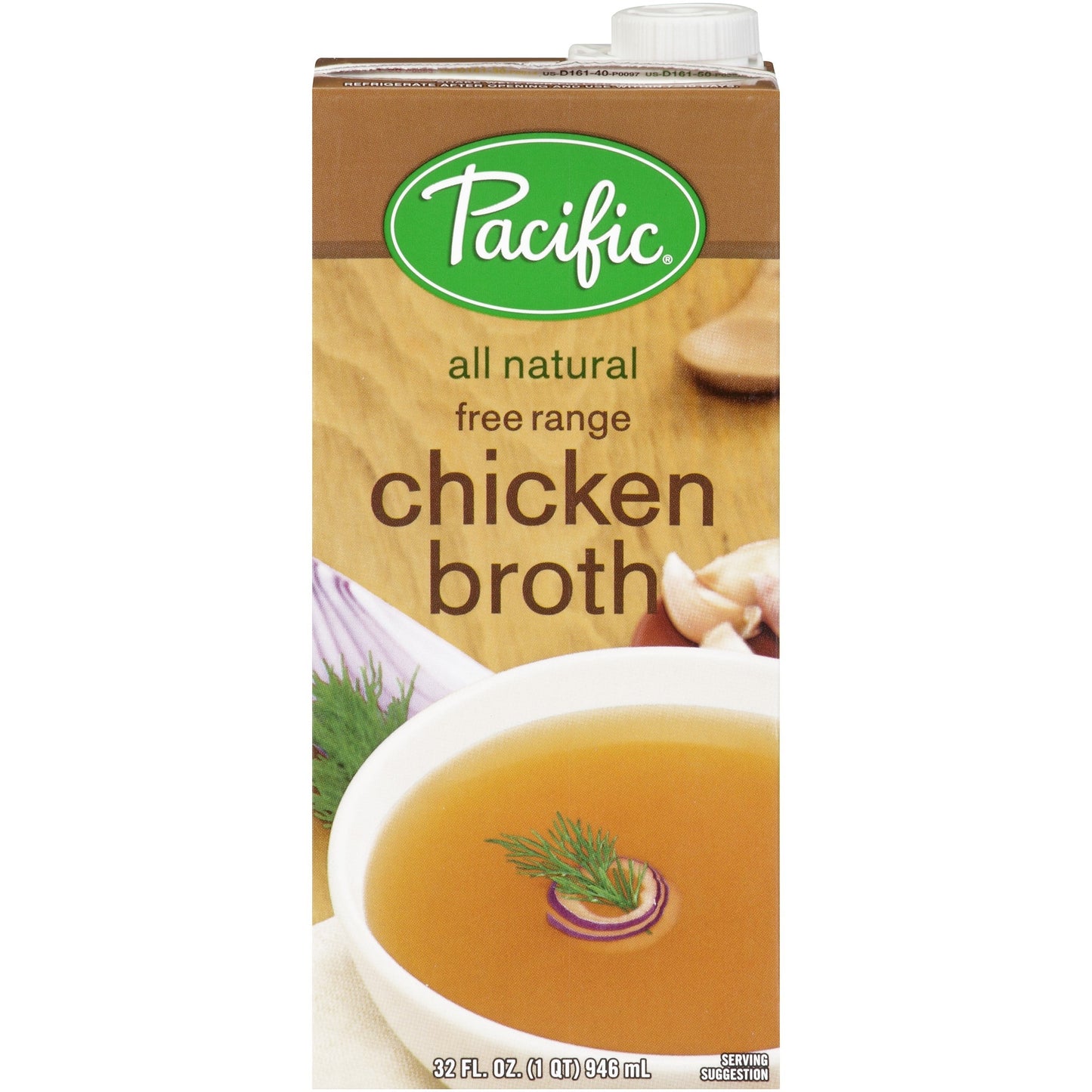 Pacific Foods Free Range Chicken Broth; 32 Ounce; 12 Per Case - High Mart Wholesale