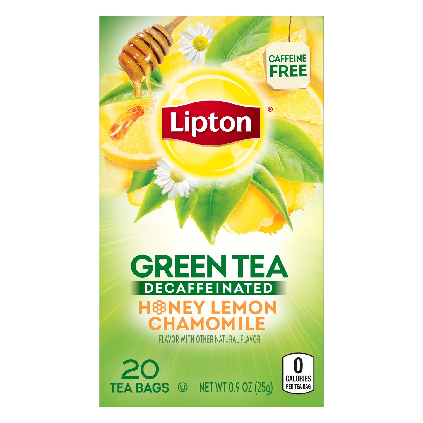 Lipton Tea Decaffeinated Honey Lemon Green; 20 Count; 6 Per Case