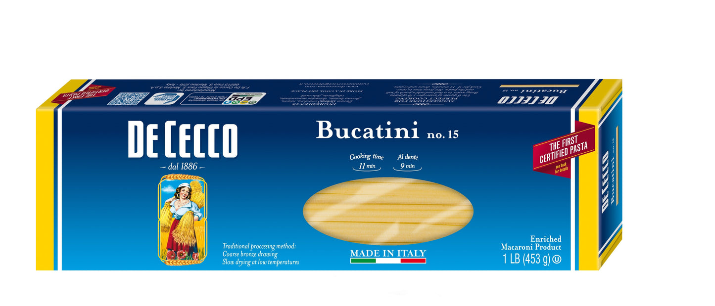 De Cecco No. 15 Bucatini; 1 Pounds; 20 Per Case