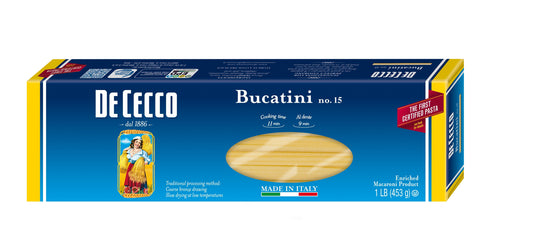 De Cecco No. 15 Bucatini; 1 Pounds; 20 Per Case