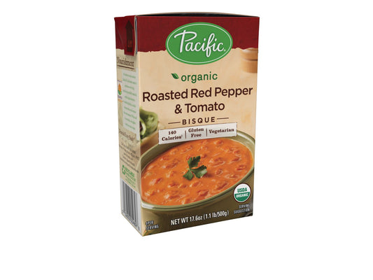 Pacific Foods Soup Roasted Red Pepper Bisque; 17.6 Ounces; 12 Per Case - High Mart Wholesale