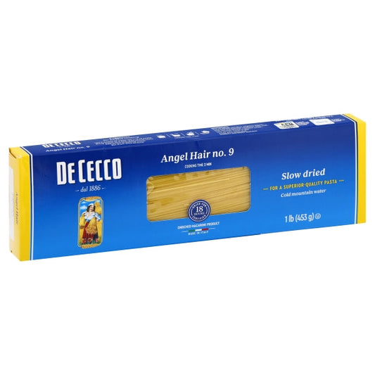De Cecco No. 9 Angel Hair; 1 Pounds; 20 Per Case