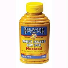 Beaver Coney Island Mustard Bottle; 12.5 Ounce; 6 Per Case - High Mart Wholesale