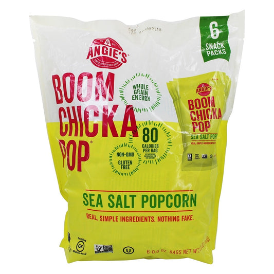 Angie's Boomchickapop Sea Salt Popcorn; 0.6 Ounces; 4 Per Case - High Mart Wholesale