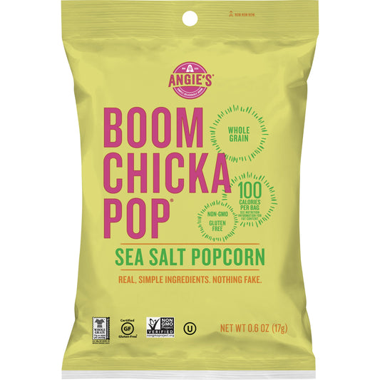 Angie's Boomchickapop Artisan Treats Kosher Sea Salt Popcorn; 0.6 Ounces; 24 Per Case - High Mart Wholesale