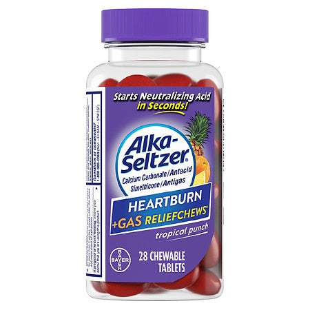 Alka-Seltzer Hburn Gas Reliefchews Trop Pun; 28 Piece; 3 Per Box; 8 Per Case