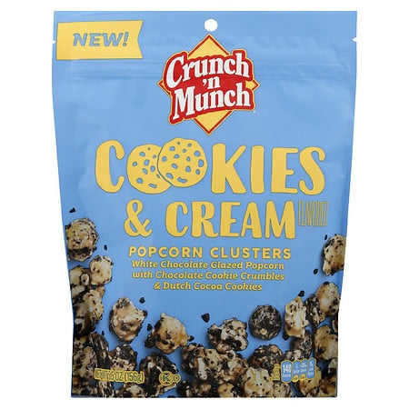 Crunch N Munch Popcorn Clusters Cookies & Creme Flavored; 5.5 Ounces; 12 Per Case - High Mart Wholesale