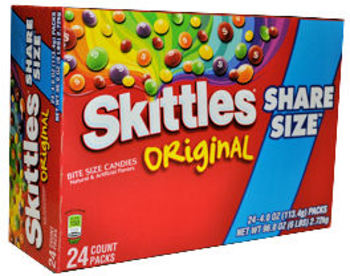 Skittles Tear N Share Original Candy; 4 Ounces; 24 Per Box; 6 Per Case