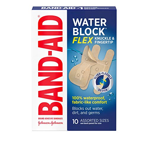 Band Aid Water Block Flex Knuckle & Fingertip; 10 Count; 6 Per Box; 4 Per Case