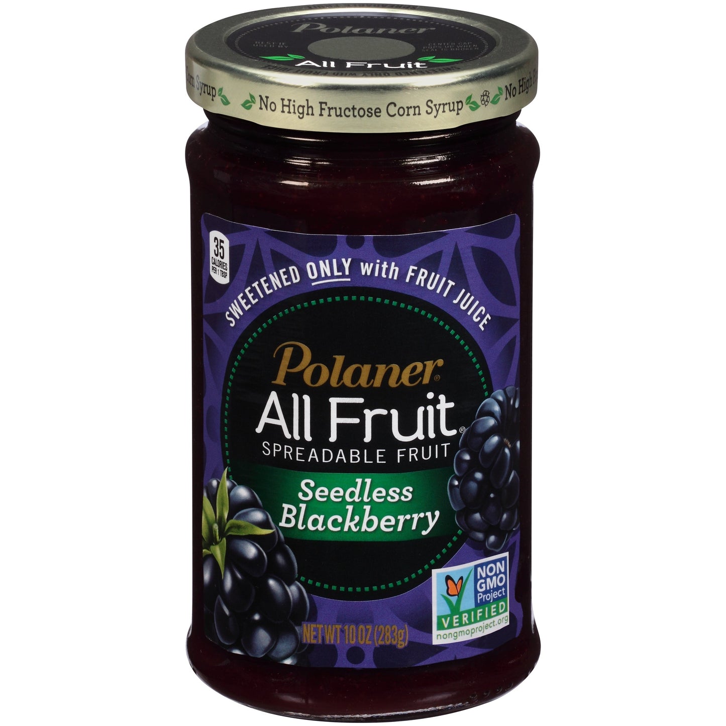 Polaner All Fruit Seeldess Blackberry Spread; 10 Ounce; 12 Per Case - High Mart Wholesale