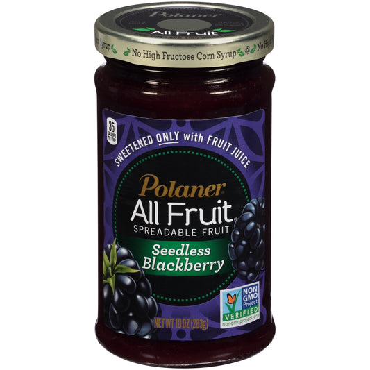 Polaner All Fruit Seeldess Blackberry Spread; 10 Ounce; 12 Per Case - High Mart Wholesale