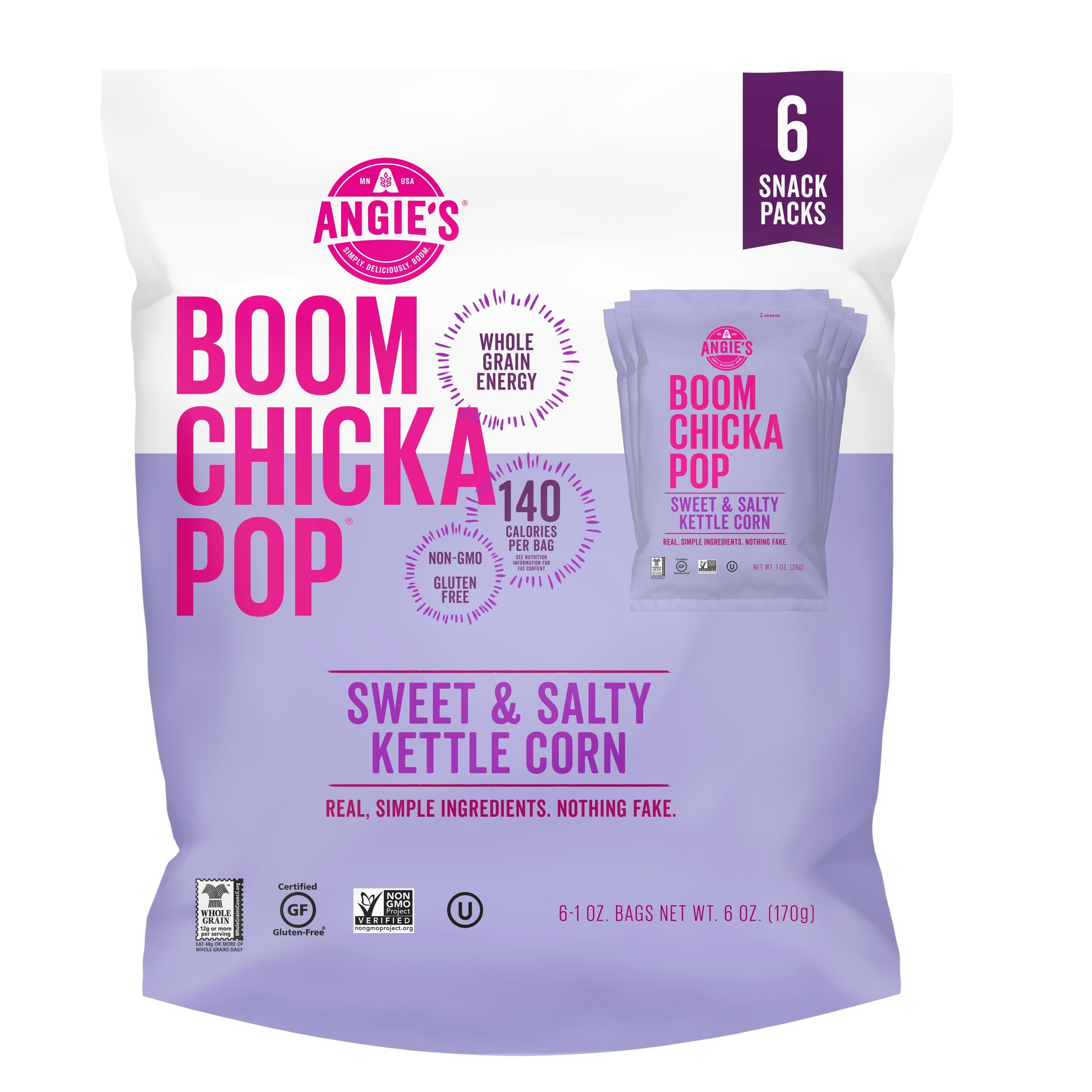 Angie's Boomchickapop Sweet And Salty Kettle Corn; 1 Ounces; 4 Per Case - High Mart Wholesale