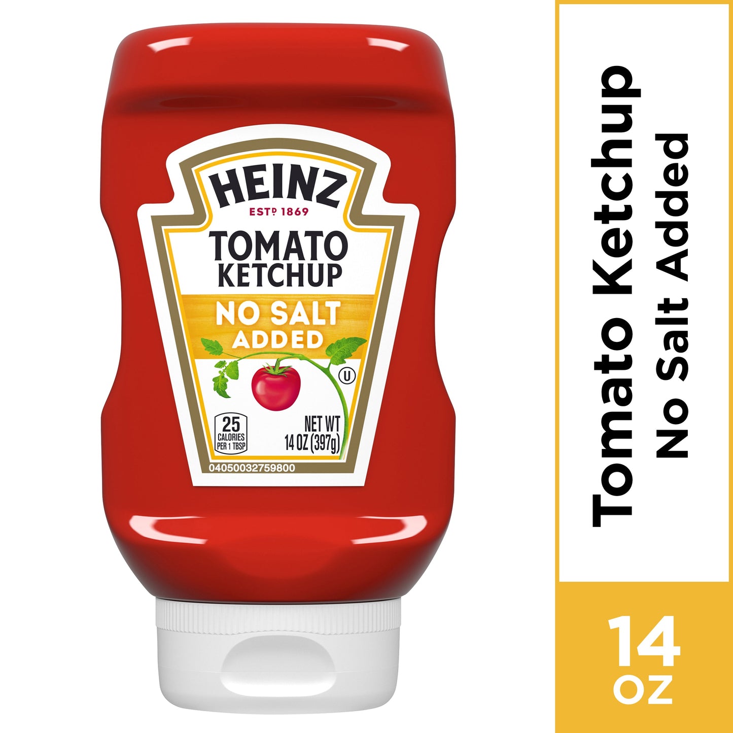 Heinz No Salt Ketchup Bottle; 14 Ounce; 6 Per Case