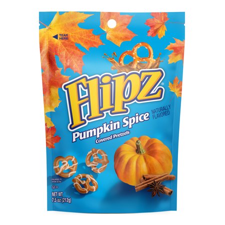 Flipz Pumpkin Spice Pretzels Stand Up Pouch; 7.5 Ounces; 8 Per Case - High Mart Wholesale