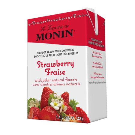 Monin Strawberry Smoothie; 46 Fluid Ounces; 6 Per Case - High Mart Wholesale