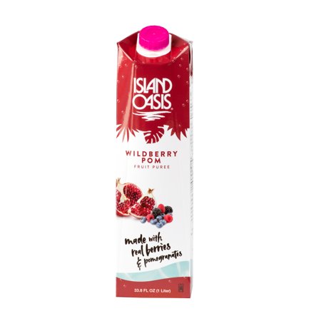 Island Oasis Wildberry Pomegranate Puree Mix; 1 Liter; 12 Per Case
