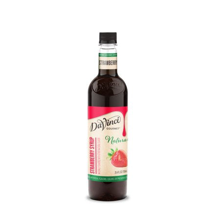 Davinci Gourmet Natural Strawberry Syrup; 750 Milileter; 4 Per Case - High Mart Wholesale
