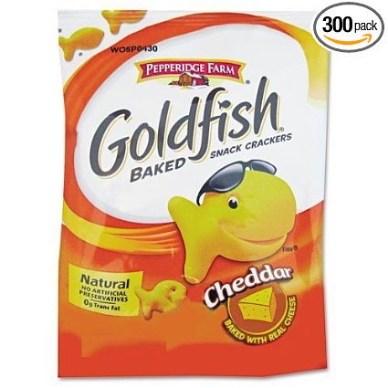 Pepperidge Farms Goldfish Cheddar Crackers; 0.75 Ounces; 300 Per Case