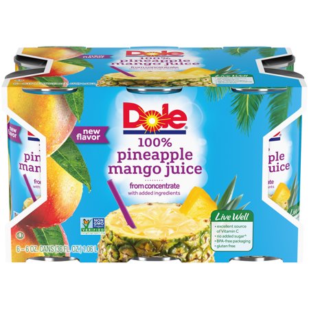 Dole Pineapple Mango 100% Fruit Juice; 36 Fluid Ounce; 8 Per Case