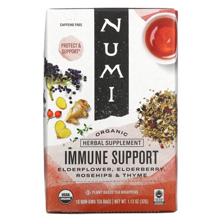 Numi Organic Tea Immune Support Herbal Tea; 16 Count; 6 Per Case - High Mart Wholesale
