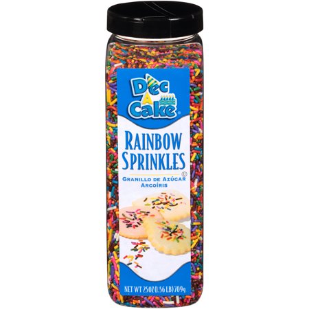 Dec-A-Cake Sprinkles Rainbow Sprinkles; 25 Fluid Ounces; 6 Per Case - High Mart Wholesale