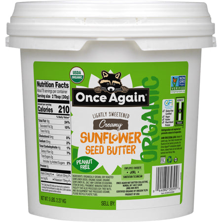 Once Again Nut Butter Sunflower With Sugar & Salt; 5 Pounds; 6 Per Case - High Mart Wholesale