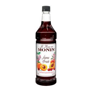 Monin Stone Fruit Syrup; 1 Liter; 4 Per Case - High Mart Wholesale