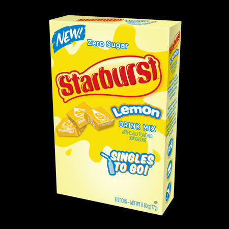 Starburst Lemon Drink Mix Singles To Go; 6 Count; 12 Per Case - High Mart Wholesale