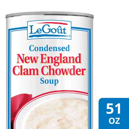 Legout New England Clam Chowder Condensed Canned Soup; 50 Ounces; 12 Per Case