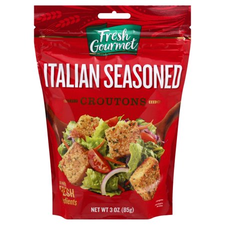 Fresh Gourmet Homestyle Italian Crouton Bag; 3 Ounce; 15 Per Case - High Mart Wholesale