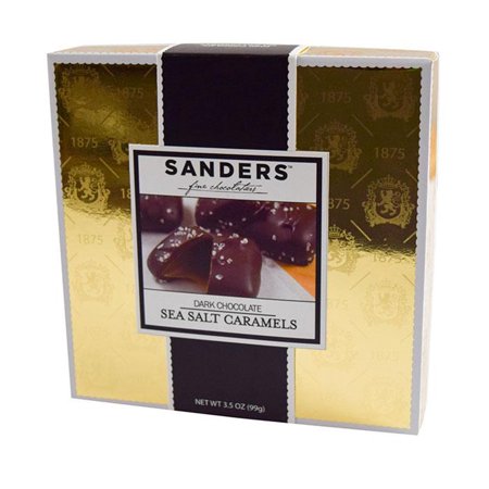 Sanders Dark Chocolate Sea Salt Caramel Boxed Chocolate; 3.5 Ounces; 6 Per Case