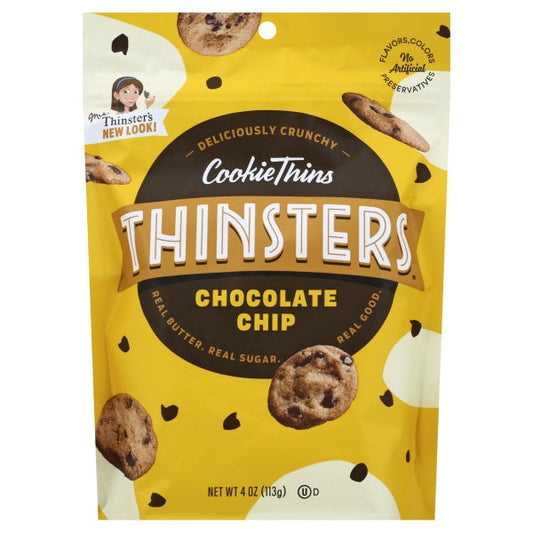 Thinsters That's How We Roll Chocolate Chip Cookie Thins; 4 Ounce; 12 Per Case - High Mart Wholesale