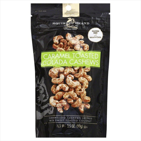 Squirrel Caramel Colada Cashews; 3.5 Ounces; 6 Per Case - High Mart Wholesale