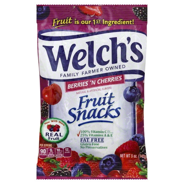 Welch's Berries & Cherries Fruit Snacks; 5 Ounces; 12 Per Case