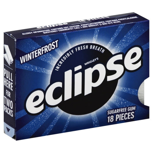 Eclipse Single Serve Winterfrost Gum; 18 Piece; 8 Per Box; 18 Per Case