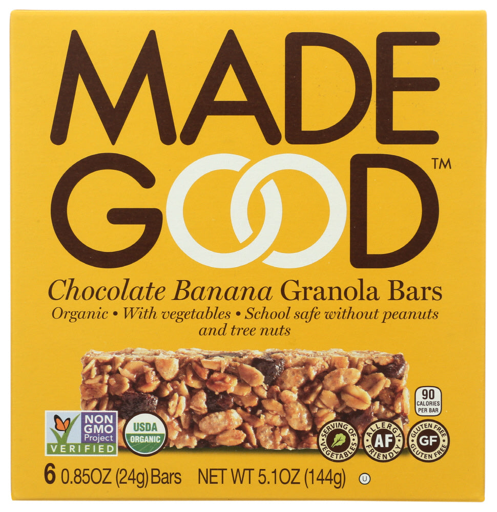 Madegood Chocolate Banana Granola Snack Bar; 6 Count; 6 Per Case - High Mart Wholesale